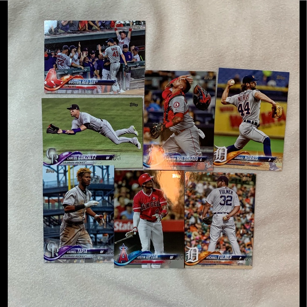 7 TOPPS baseball cards
